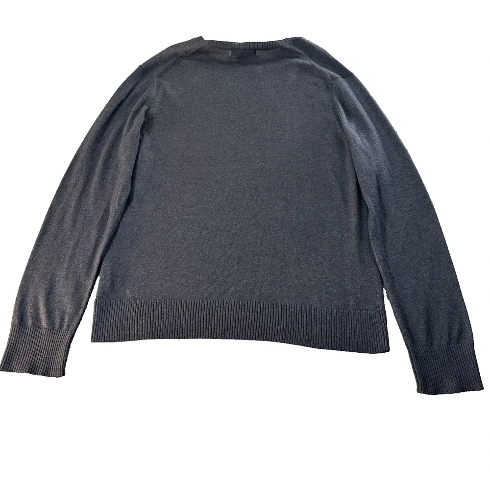 Banana Republic‎ Luxury Blend Sweater Mens L Large Gray Silk Cotton Cashmere
